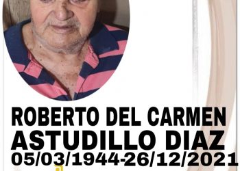 Se comunica el sensible fallecimiento del Sr. Roberto del Carmen Astudillo Díaz