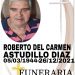Se comunica el sensible fallecimiento del Sr. Roberto del Carmen Astudillo Díaz