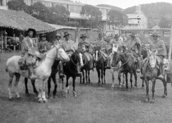 Foto del conjunto central de la Hacienda El Sobrante, Petorca, en la primera mitad del siglo XX.