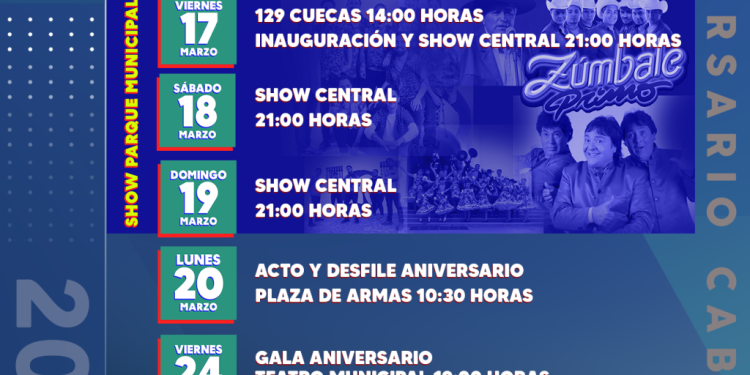 Cuecas, cumbia y humor: Con tres noches de show celebrará Cabildo su 129 aniversario